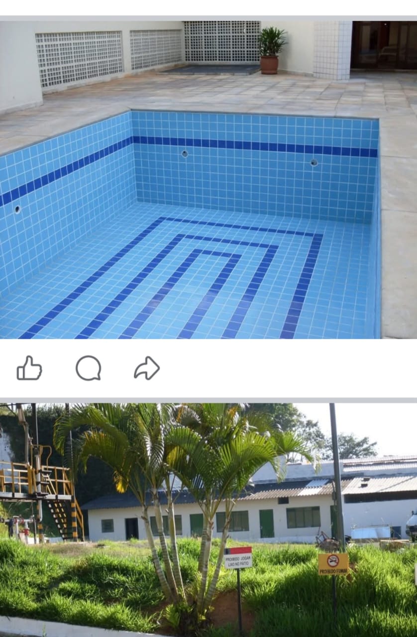 Reforma de piscina executada pela Ungaretti Obras